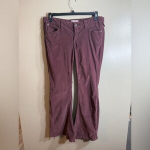 NOT AVAILABLE  Hit Back Slim Flare Corduroy Pants Fig Jam Purple W29